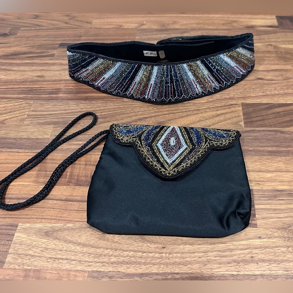 Andrea Cellini Handbags - Vintage beaded Regal purse & Cellini Belt set!